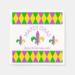 Mardi Gras! Let the Good Times Roll paper napkin