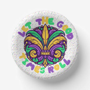 Mardi Gras Let the good times roll Paper Plate