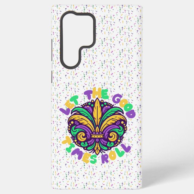 Mardi Gras Let the good times roll Samsung Galaxy S22 Ultra Case (Back)