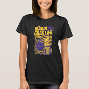 Mardi Gras Life Let's Party Gator Beads Carnival C T-Shirt