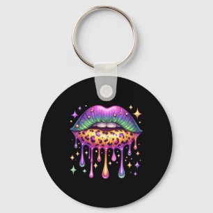 Mardi Gras Lip Women Girl Costume Funny Festival P Key Ring