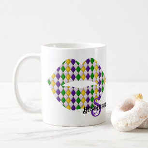 Mardi Gras Lips Custom  Coffee Mug