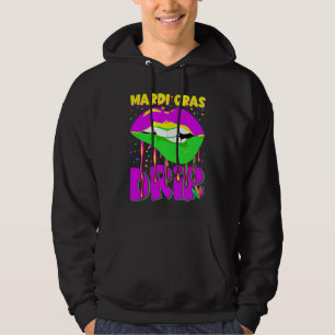 Mardi Gras lips Hoodie