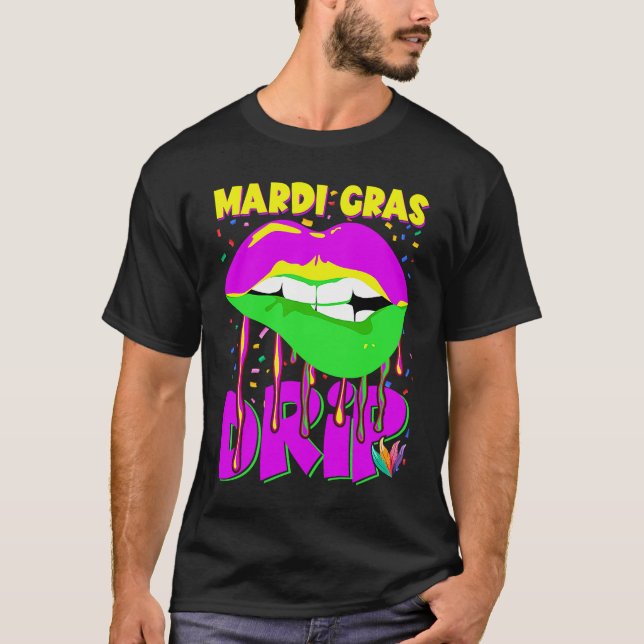 Mardi Gras lips T-Shirt (Front)