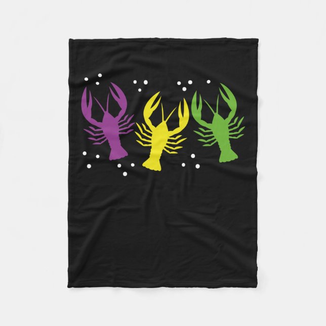 Mardi gras lobster fleece blanket (Front)