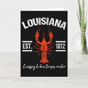 Mardi Gras Louisiana Crawfish Tee New Orleans Men Card