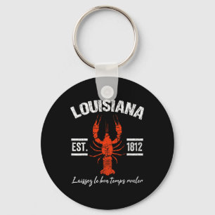 Mardi Gras Louisiana Crawfish Tee New Orleans Men Key Ring