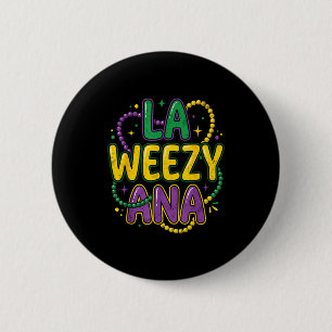 Mardi gras louisiana la weezy ana funny nola men 6 cm round badge