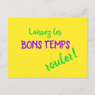 Mardi Gras Louisiana Laissez Les Bons Temps Rouler Postcard