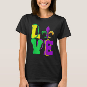 Mardi Gras Love Vintage Fleur De Lys Apparel, Men  T-Shirt