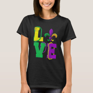 Mardi Gras Love Vintage Fleur De Lys Apparel, Men  T-Shirt