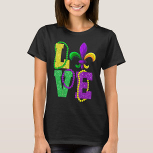 Mardi Gras Love Vintage Fleur De Lys Apparel, Men T-Shirt