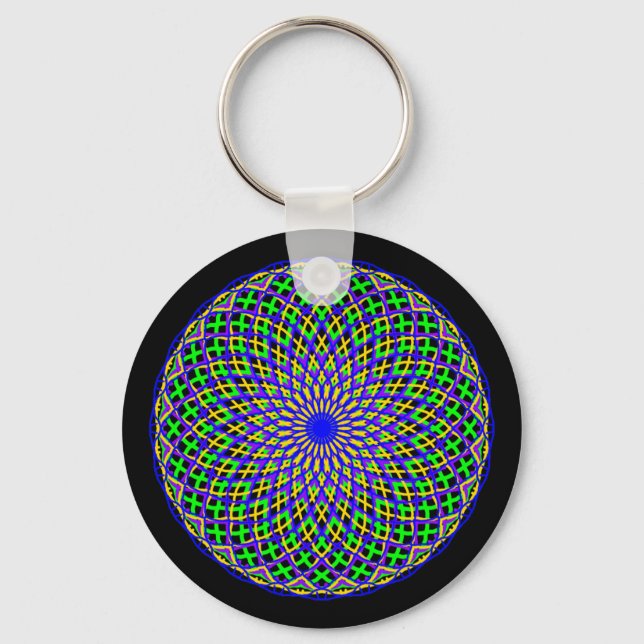 Mardi Gras Madness Key Ring (Front)
