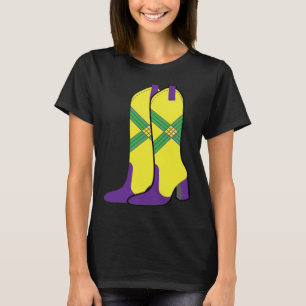 Mardi Gras Majorettes Boots Funny Parade Festival  T-Shirt