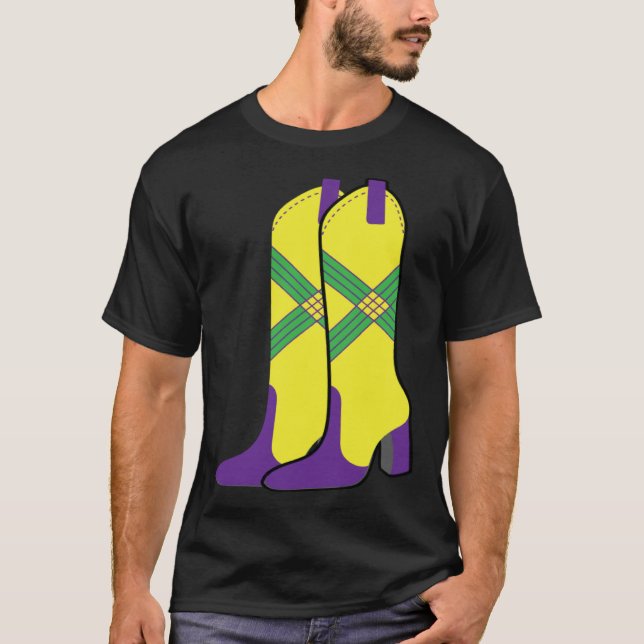Mardi Gras Majorettes Boots Funny Parade Festival  T-Shirt (Front)