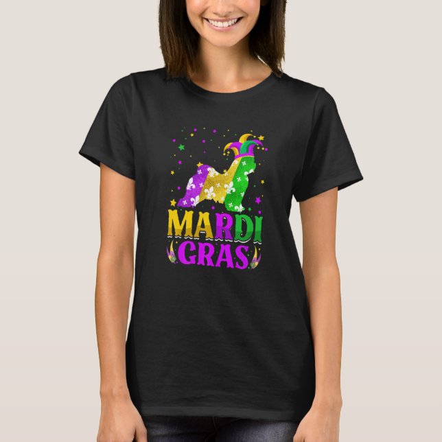 Mardi Gras Maltese Dog Lover Carnival Jester Premi T-Shirt (Front)