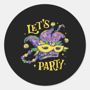 Mardi Gras Mardi Gras Louisiana Carnival New Orlea Classic Round Sticker