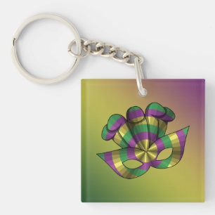 Mardi Gras Mask Acrylic Keychain