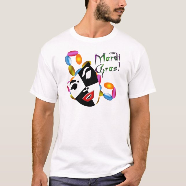 Mardi Gras Mask Apparel and Gifts! T-Shirt (Front)