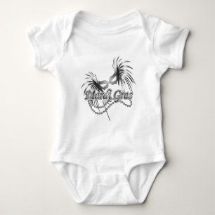 Mardi Gras Mask Baby Bodysuit
