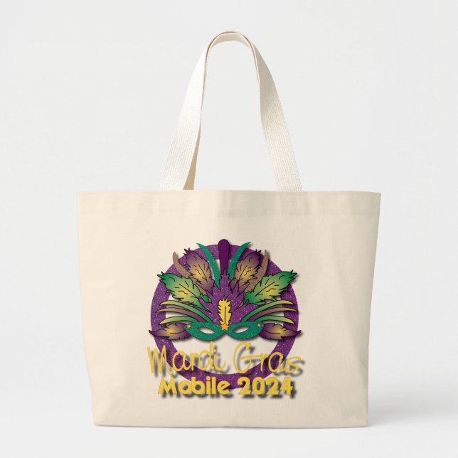 Mardi Gras Mask Bag 2024 - Mobile, AL (Front)