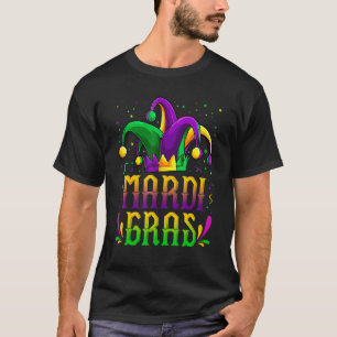 Mardi Gras Mask Beads Funny Carnival Party Festiva T-Shirt