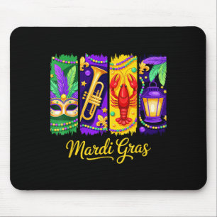 Mardi Gras Mask Beads New Orleans Carnival Mouse Mat