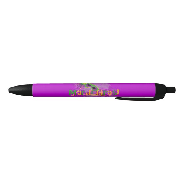 Mardi Gras Mask Black Ink Pen (Bottom)