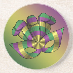 Mardi Gras Mask Coaster