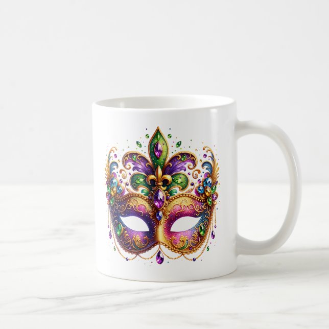Mardi Gras Mask  Coffee Mug (Right)