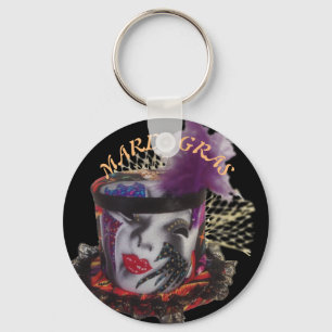 Mardi Gras Mask Colourful Key Ring