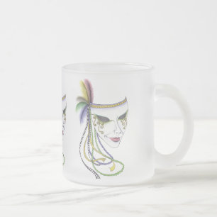 Mardi Gras Mask Frosted Mug