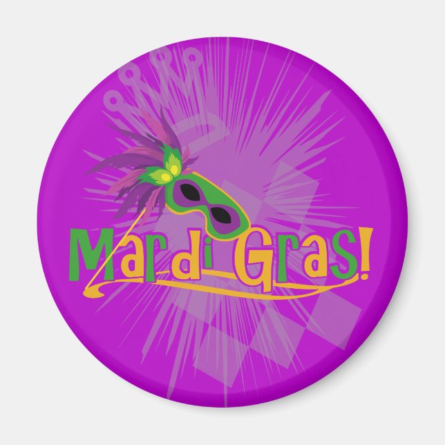 Mardi Gras Mask Magnet (Front)