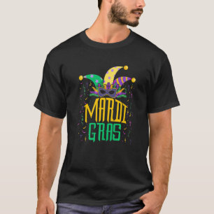 Mardi Gras Mask New Orleans Carnival Fat Tuesday T-Shirt