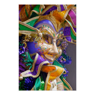 Mardi Gras Mask Poster