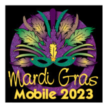 Mardi Gras Mask Poster - 2023 - Mobile