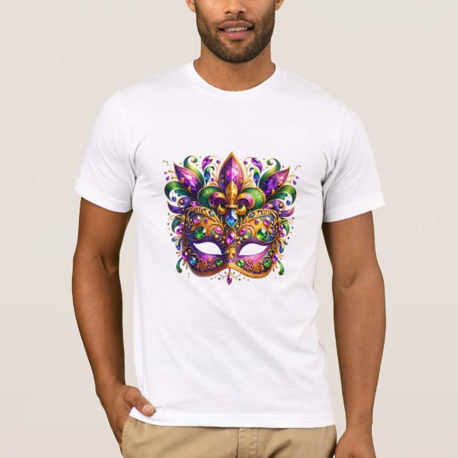 Mardi Gras Mask  T-Shirt (Front)