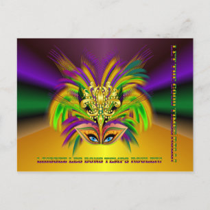 Mardi-Gras-Mask-The-Queen-V-2 Postcard