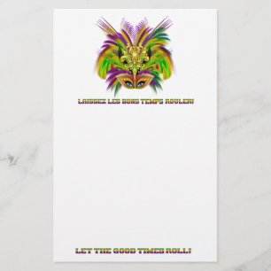 Mardi-Gras-Mask-The-Queen-V-2 Stationery