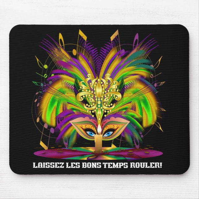 Mardi-Gras-Mask-The-Queen-V-4 Mouse Mat (Front)