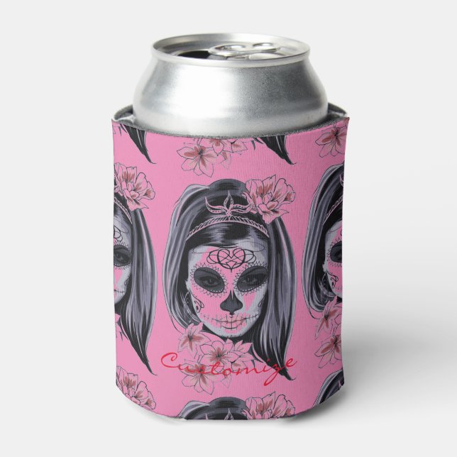 Mardi Gras Mask Thunder_Cove Can Cooler (Can Front)