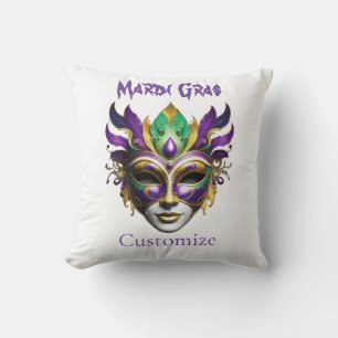 Mardi Gras Mask Thunder_Cove Cushion