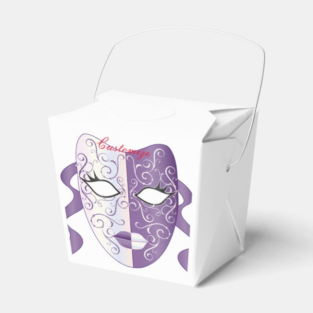 Mardi Gras Mask Thunder_Cove Favour Box (Front Side)