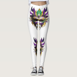 Mardi Gras Mask Thunder_Cove Leggings