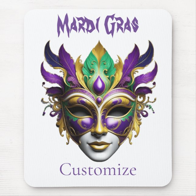 Mardi Gras Mask Thunder_Cove Mouse Mat (Front)