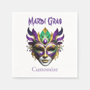Mardi Gras Mask Thunder_Cove Napkin