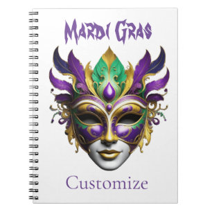 Mardi Gras Mask Thunder_Cove Notebook