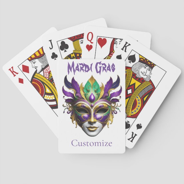 Mardi Gras Mask Thunder_Cove Playing Cards (Back)