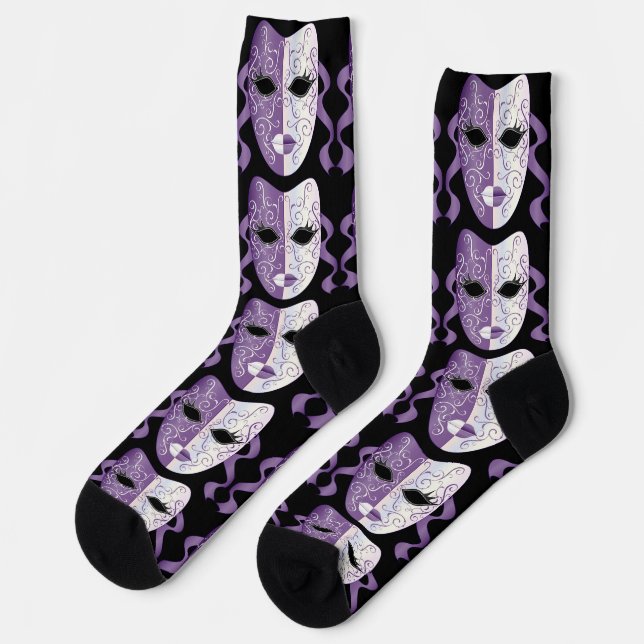 Mardi Gras Mask Thunder_Cove Socks (Left)