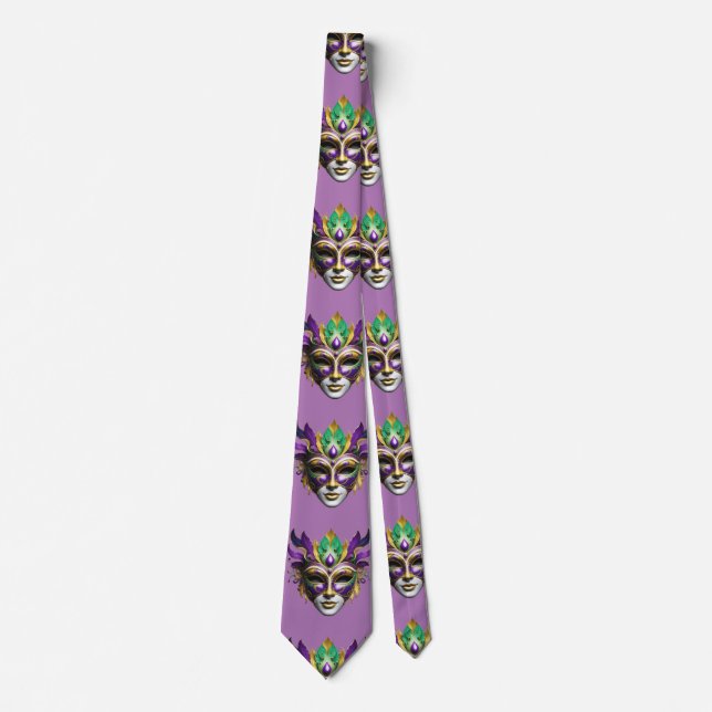 Mardi Gras Mask Thunder_Cove Tie (Front)